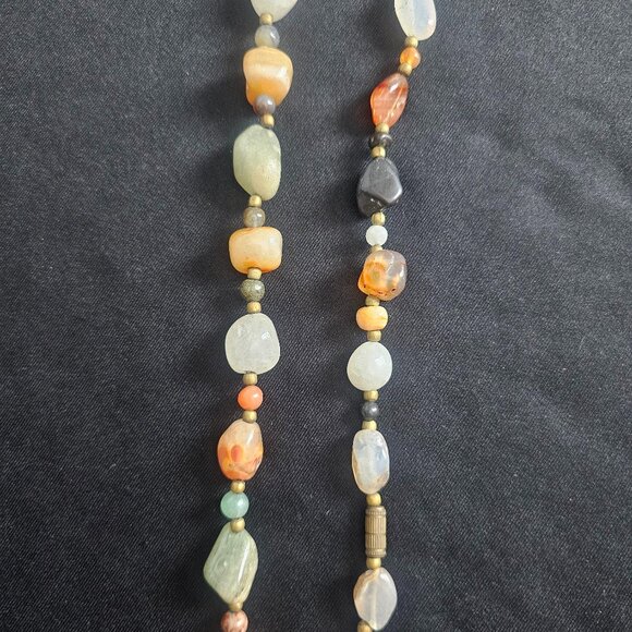 Multicolor Gemstones Beaded Necklace - Picture 4 of 12